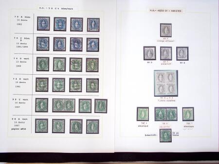 1882-1907, Sammlung STEHENDE HELVETIA in ein Album.