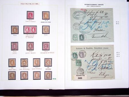 1882-1907, Sammlung STEHENDE HELVETIA in ein Album.
