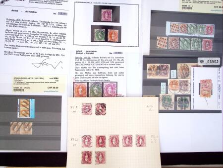 1882-1907, Sammlung STEHENDE HELVETIA in ein Album.