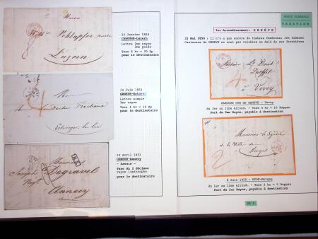 1849-51 Übergangzeit in Genf, kl. Sammlung markenlose