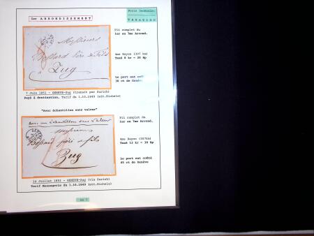 1849-51 Übergangzeit in Genf, kl. Sammlung markenlose