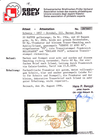 40Rp. grün und 20Rp. orange, voll- bis sehr gut gerandet,