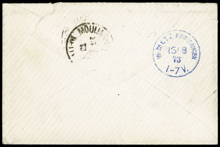 N°13 40c orange, dentelure privée, OBL étoile 20 +