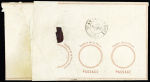 N°14 OBL PC 3472 + T15 "Valenciennes (57)" Nord (1857) sur jolie lettre formulaire "Numa Grar raffinerie de sucre Valenciennes" avec emplacements au recto pour le timbre à date de départ et au verso pour 3 timbres à 