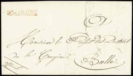 2. Februar 1850 - Faltbrief von Epagny nach Bulle mit