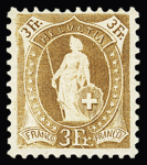 1882-1907, Partie Ziffermuster und Stehende Helvetia,