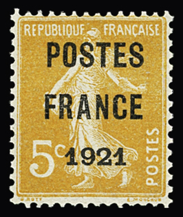 N° 33 5c orange POSTES FRANCE 1921, **, TB