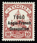 N° 56 10pf rouge, **, TTB. Signé JF.Brun