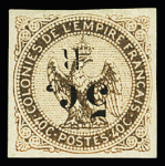 N° 3a Surchargée renversée, neuf, oxydé sinon TTB,