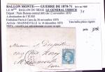 Pli confié du Céleste (4e ballon du siège). N°29 O