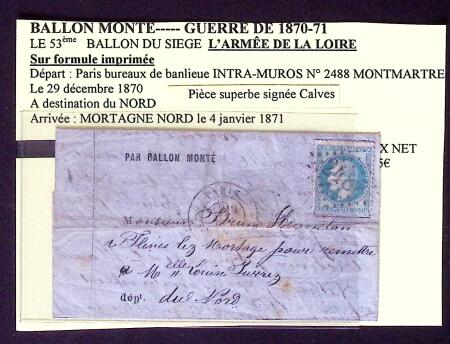 Pli confié du Céleste (4e ballon du siège). N°29 O
