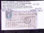 Pli confié du Céleste (4e ballon du siège). N°29 O