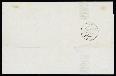 N°11,   1c olive, sur imprimé de Genève (Suisse)
