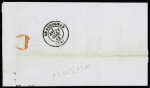 N°29 Bc, variété "aux abeilles" + un exemplaire normal OBL GC 1067 + T17 "Cogolin (78)" (1869) sur lettre pour Draguignan. TB, cote 450€