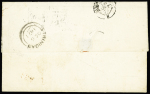 N°32 (LD d'angle) = n°37 OBL GC 532 + T17 "Bordeaux (32)" (1871) sur lettre pour Trinidad avec arrivée 6 oct 71. TB