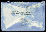N°181 en paire + 199 OBL Nice (10.8.32) sur lettre délavée pour Saïgon (arrivée 19.8.32) avec au verso griffe noire "Lettre détériorée suite accident courrier avion" (accident d'Hennequin à Beyrouth le 13 aout 3