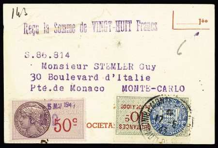 FISCAUX Carte de la ligue maritime et coloniale avec