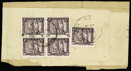 Indochine : 10 bandes de journal "L'Avenir du Tonkin" adressées à Hong-Kong, (1940) toutes avec censures diverses de Hong-Kong. TB lot