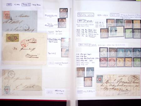1850-2018 Gebrauchte Sammlung Schweiz in sechs Steckbüchern