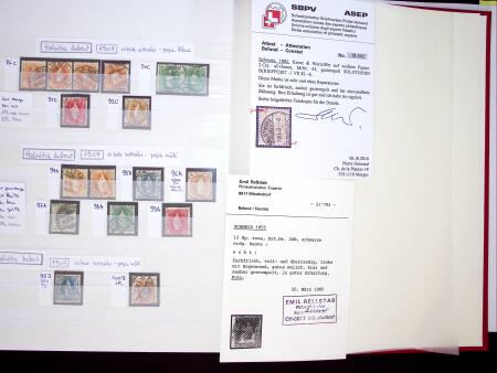 1850-2018 Gebrauchte Sammlung Schweiz in sechs Steckbüchern