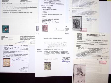 1850-2018 Gebrauchte Sammlung Schweiz in sechs Steckbüchern