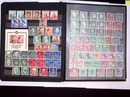 1850-2018 Gebrauchte Sammlung Schweiz in sechs Steckbüchern