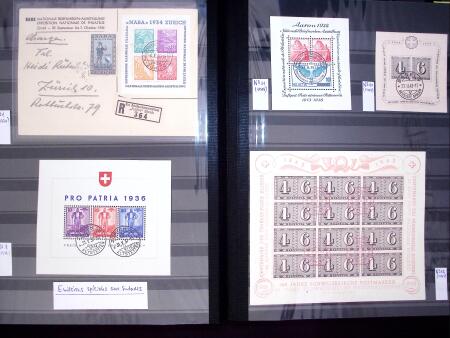 1850-2018 Gebrauchte Sammlung Schweiz in sechs Steckbüchern
