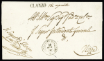 MP "Clanzo" sur lettre pour Nice avec CAD de transit "S.Martino del Varo" (1859) au recto. TB