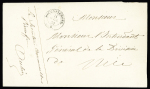 Lettre en franchise pour Nice avec CAD "Roccasterone D" (1857). TB