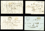 7 lettres sans timbre avec MP ou CAD "Nizza Maritta" 1822-1851. TB