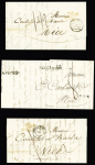 7 lettres sans timbre avec MP ou CAD "Nizza Maritta" 1822-1851. TB