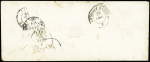 NICE Lettre sans timbre avec cad "Nizza Mara" en ROUGE