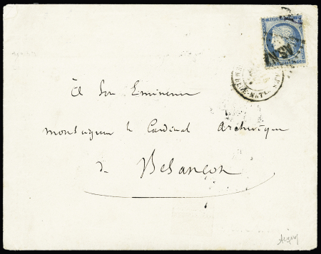SEINE (Paris) : n°37 OBL losange de points "ASNA" + CAD "Versailles assemblée Natle" (1871) sur lettre. B