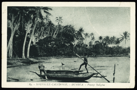 1750-1937 17 plis divers dont MP "La Ferté sous Jouard" et 4 plis de Nouvelle Calédonie dont 2 Daguins sur le café. TB