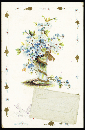 N° 129 OBL sur carte postale comportant une petite enveloppe avec un mot de bonne année taxée avec timbre taxe n°2 à cause de la petite enveloppe. Curiosité. TB
