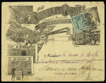 N°75 OBL Paris sur env illustrée "Le Courrier de la Presse"