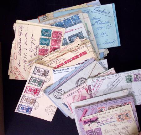 1931-1946 Petite archives de 70 lettres de France vers