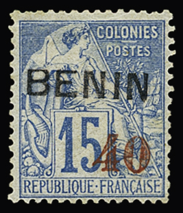 N° 15 40 sur 15c bleu, *, TB, tirage 1500. Signé