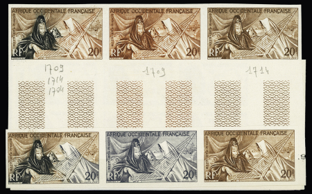 N° 78 deux blocs de 6 essais de couleur ND + PA n°