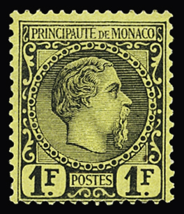 N°9 1F noir sur jaune, très frais, *, TB