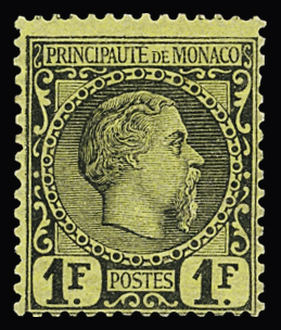 N°9 1F noir sur jaune, très frais, **, TB (cote