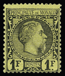 N°9 1F noir sur jaune, très frais, **, TB (cote