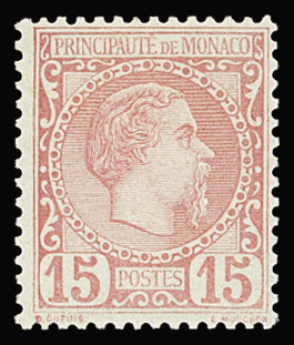 N° 5 15c rose, **, très frais, TB (cote pour *)