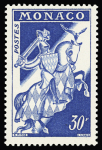 Préo N° 15a 30f. bleu, variété surcharge absente,