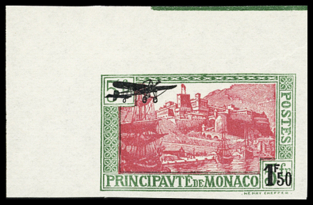 PA N° 1a 1f50 sur 5f vert et rose-lilas, non dentelé,