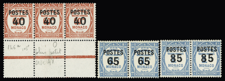 N° 146a au milieu d'une bande de trois + 148a tenant