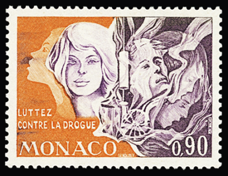 N° 932a 90c couleur violet et orange, **, TTB