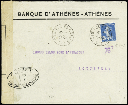 N°140 OBL CAD "Postes navales med. C/1" (dec 1917