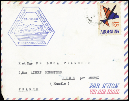 TP Argentine sur lettre avec grand cachet hexagonal