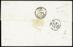 N° 4 obl. grille sur lettre de Bougie (T15 14.01.51)